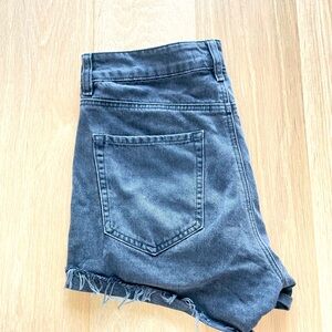 Garage black jean shorts
